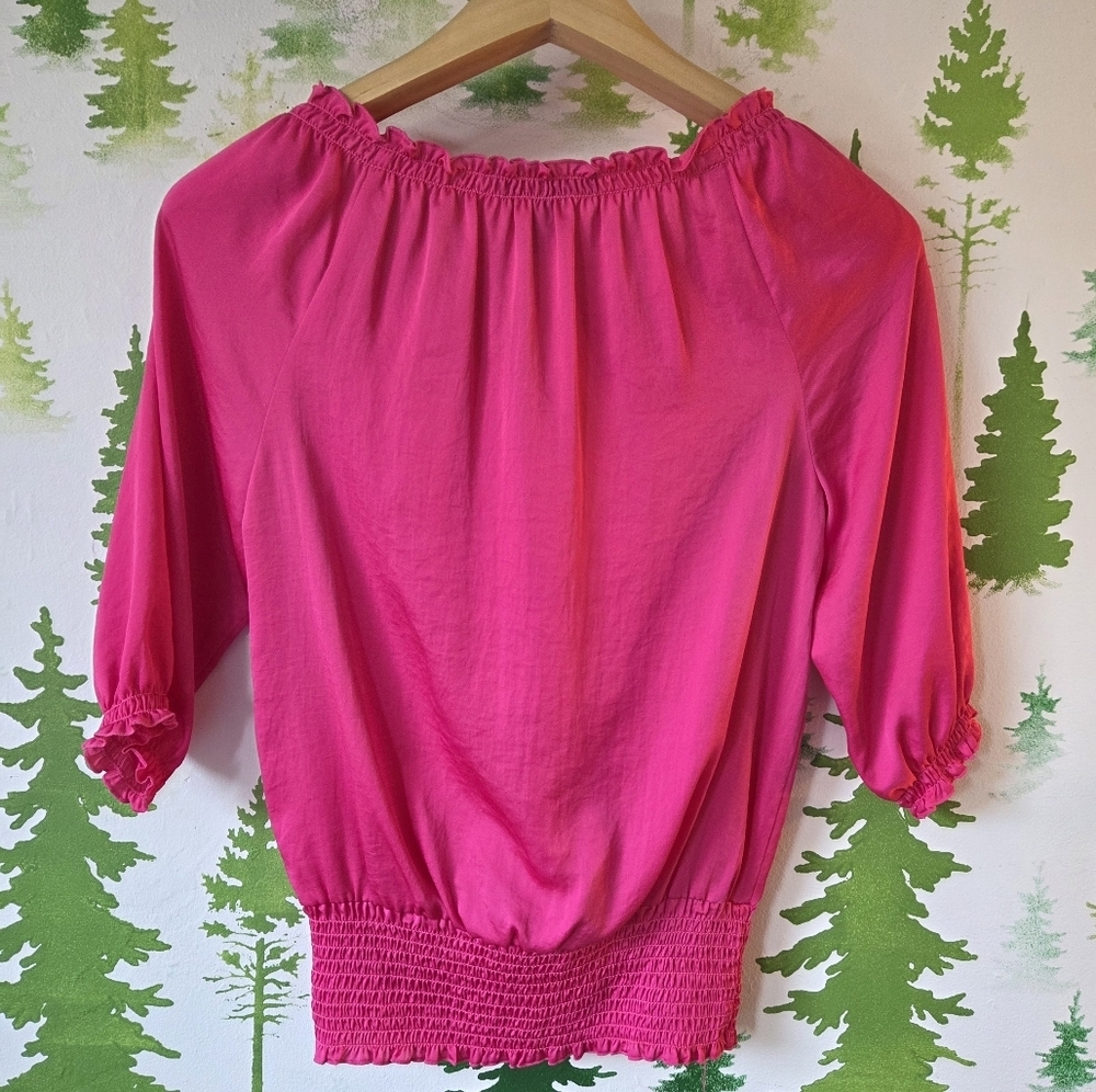 Pink Ruffled INC Women's Top - Picture 2 of 7